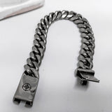 スチール ライン カーブ チェーンブレスレット / [BLESSEDBULLET]STEEL LINE CRUVE CHAIN BRACELET_ANTIQUE SILVER/ANTIQUE GOLD