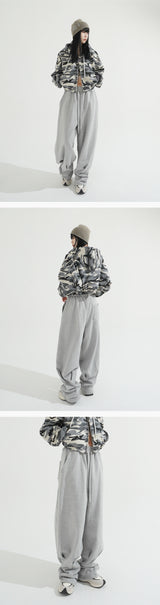 Hem Pintuck Balloon Sweatpants