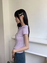 ベネットゴフコアエアメッシュスリットクロップドショートスリーブフーディ