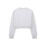 RENクロップスウェットシャツ/0 9 Ren crop sweatshirt - LIGHT GREY