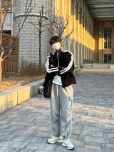 LMN ラインフリースジャージー / LMN line fleece jersey (black)