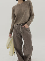 ピグコーデュロイワイドパンツ/No.3058 Pig corduroy wide pants (4color)