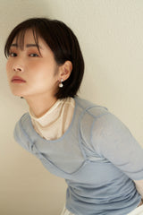 half and ball earring