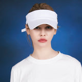 Stud logo over fit sun-visor cap WHITE