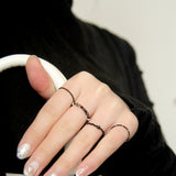 菊キュービッククリスタルリング10オールブラック/[CCNMADE] 菊 Cube Crystal Ring 10.ALL BLACK (6635910168694)