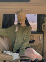 [Bellide made] Caramel Loose Fit Long Round Knitwear