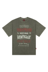 VENTIQUE ピグメントロゴ半袖Tシャツ