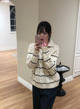 セラックジップアップニット