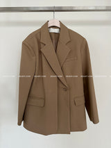 double collar oversized fit blazer jacket