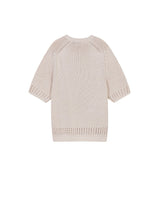 【OUTLET】オーバーサイズフィッシュネットディテールSSセーター IVORY