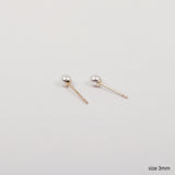 14Kゴールドスワロフスキーパールピアス/14K Gold Swarovski Pearl Earring (3mm + 14k gold clutch)