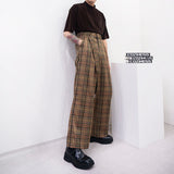 ハイウェストチェックフレアスラックス/SI High-Waist Check Flared Slacks