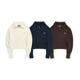 OSロゴクロップニットハーフジップアップ / OS LOGO CROP KNIT HALF ZIP-UP - 3COLOR