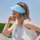 Organic band paper sun visor Black