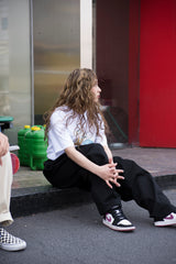 バギーコットンパンツ/MBSRCOPT132 MID90 BAGGY COTTON PANTS BLACK