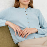 100% cashmere steel button pocket cardigan_sky blue (6653762863222)