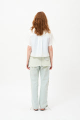 モノチェリークロップショートスリーブシャツ / MONO CHERRY CROP SHORT SLEEVE SHIRT [WHITE]