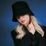 Rose gold rivet bucket hat BLACK