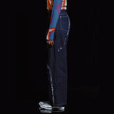 カッティングパネルセミワイドデニムパンツ / CUTTING PANEL SEMI WIDE DENIM PANTS