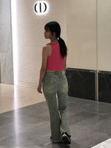 Hera boots cut denim pants 