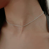 シルバーテニスネックレス / silver tennis necklace (yellow gold plated / platinum gold plated)