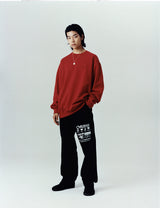 セラーロゴ刺繡スウェットシャツ/SELLER LOGO EMB SWEATSHIRT RED(CV2CFUM460A)
