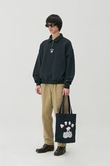 Cherry Bear Half Zipup Crewneck_Navy (6684835414134)