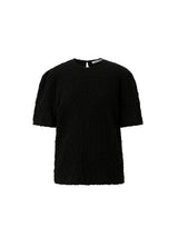 Puff crinkle top - Black (6699406819446)