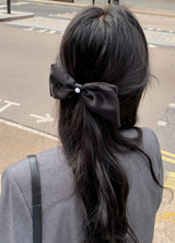 クラシックパールリボンヘアピン