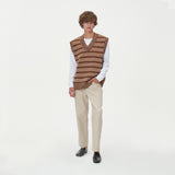 ETHNIC JAQUARD KNIT VEST_BROWN (6610828820598)