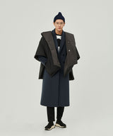 REVERSIBLE PADDING SHAWL_BLACK+GRAY (6636703547510)