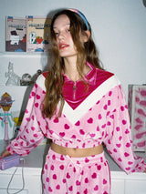 0 3 heart velvet crop top - PINK (6672195977334)