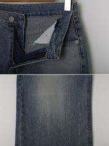 SD Washed Denim Wide Pants