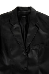  Back Patch Oversized Blazer _ Black