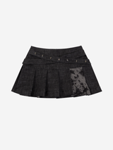 ストーンデニムプリーツスカート / STONE DENIM PLEATS SKIRT