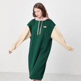 HOODIE LONG JERSEY DRESS_DARK GREEN (6609936056438)
