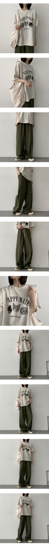 バイオウォッシュドコットンベンダブルワイドパンツ / Bio-washed cotton bendable wide pants