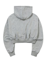 MUCENT DENVER 2-WAY CROP HOOD ZIP-UP WOMEN (Black, Gray)