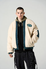 FLEECE MA-1 PADDED JACKET - BLUE