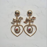 ビンテージローズガーデンピアス / Vintage Rose Garden Piercing - Heart Version