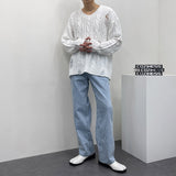 ツイストダメージニット/SK Twisted DAMAGE Knitwear (4 colors)