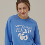 ホワイトピーチプリントスウェットシャツ / WHITE PEACH PRINT SWEATSHIRT_BLUE