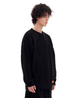 939パネルメッシュニット/939 PANELED MESH KNIT (BLACK)