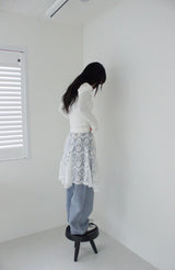 flower lace skirt 