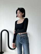 ホットクロップロングスリーブTシャツ/Hot Crop Long Sleeve T-shirt (4color)