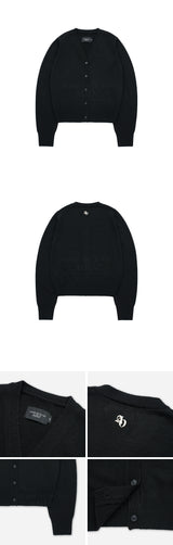 [24SS] シンボルリベットウィメンズカーディガン BLACK