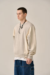 REVERSE PATTERN SWEATSHIRT-GRAY