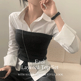[Purchase window] easel knit top muffler/scarf chocher set-up two piece - 4 colors