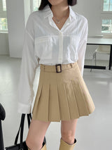 ベディ ベルト プリーツ スカート / Bedy Belt Pleated Skirt (3color)