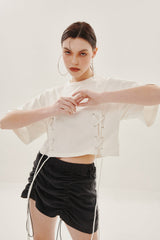 シャーリングミニスカート/SHIRRING MINI SKIRT